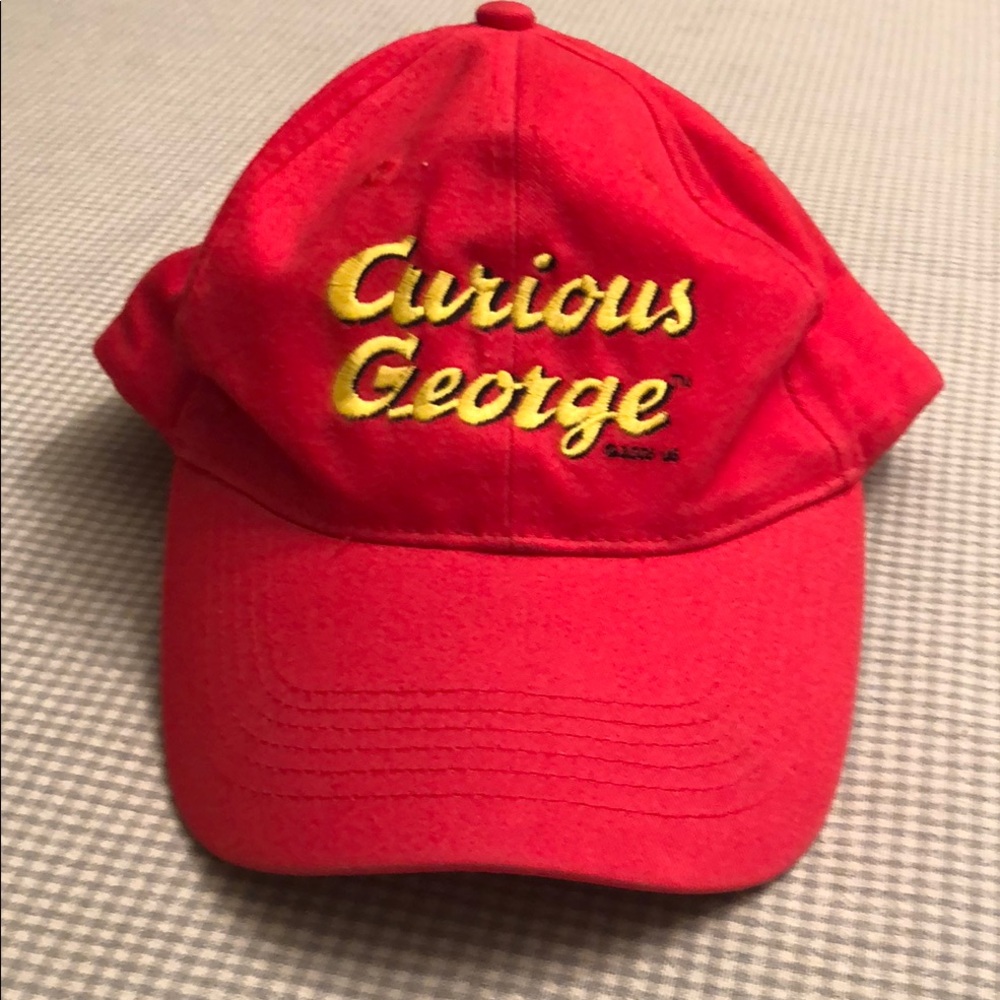 Curious George Movie Promo Youth Red Cap Original Velcro Adjustable #936